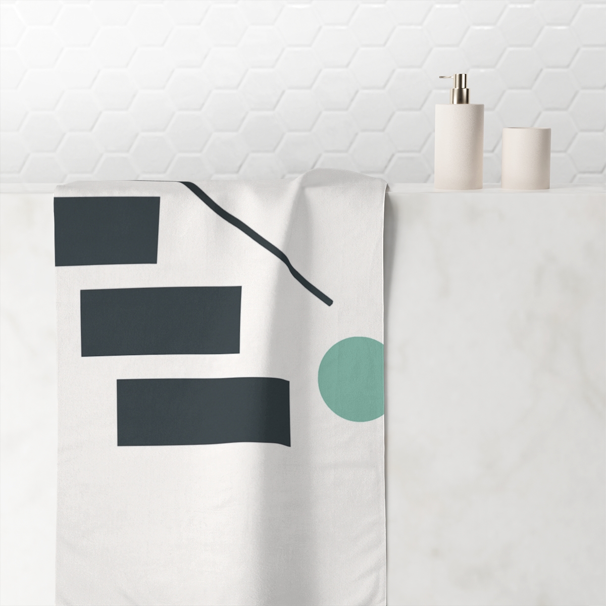 Stacked Rectangle Step And Circle Counterpoint stylish beach towels