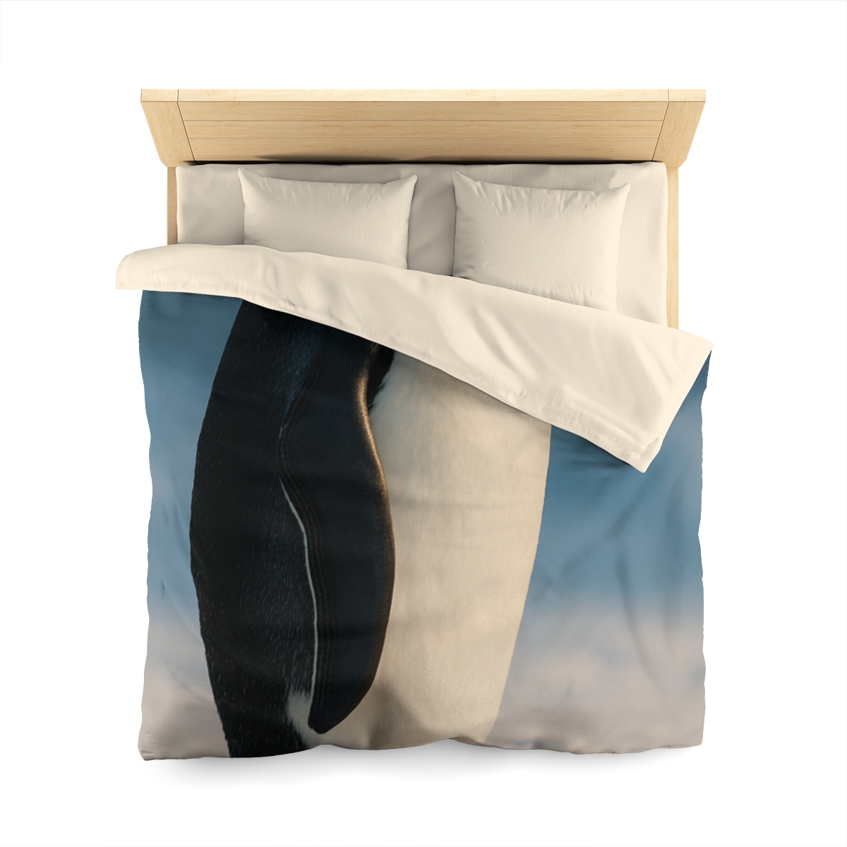 Silver Horizon Emperor Penguin personalized bedding duvets