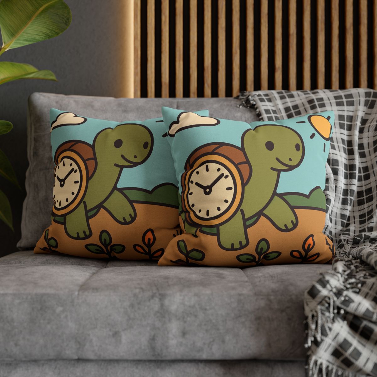 Time Travel Turtle Garden unique gift pillow cases