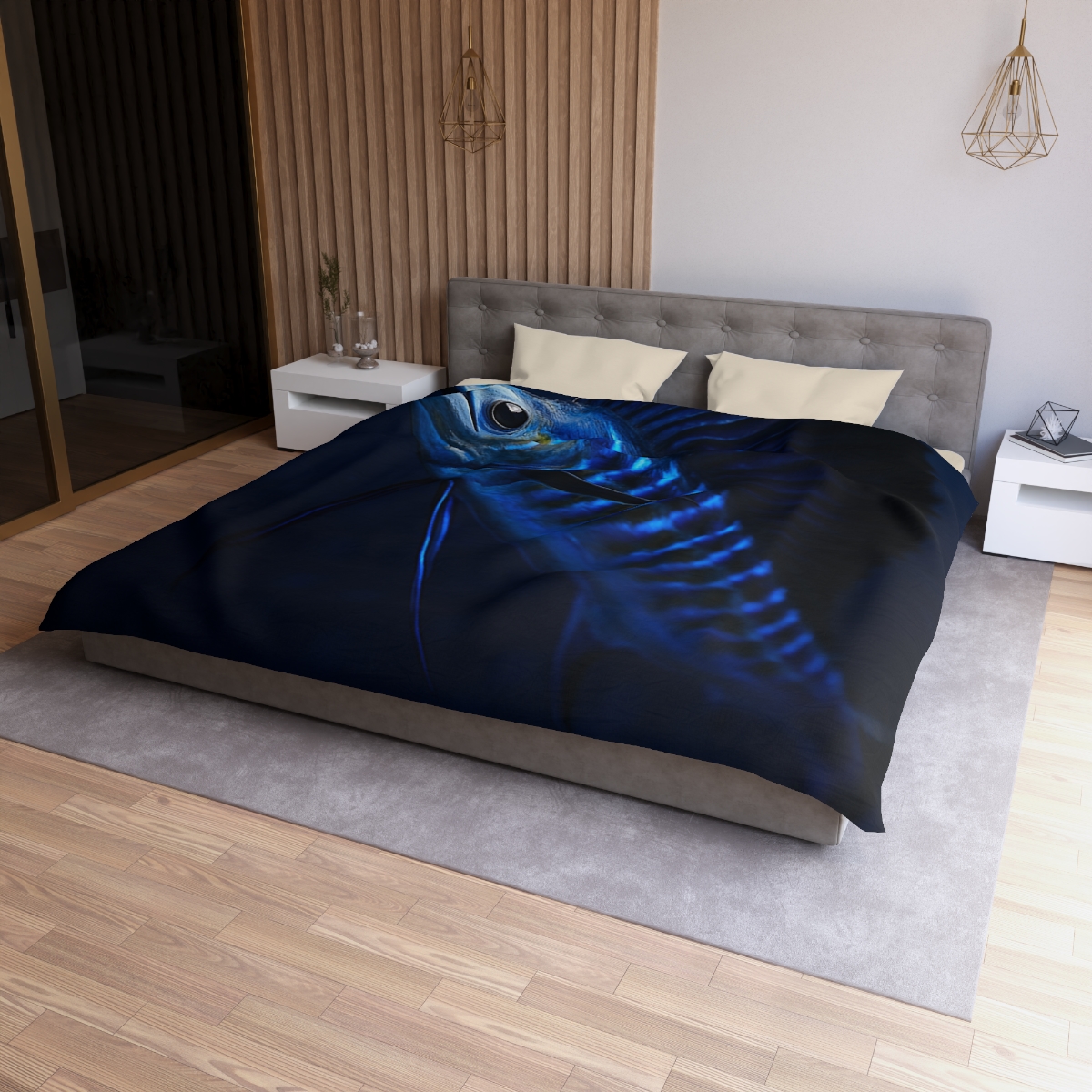 Nebula Crown Sailfish designer printed duvets