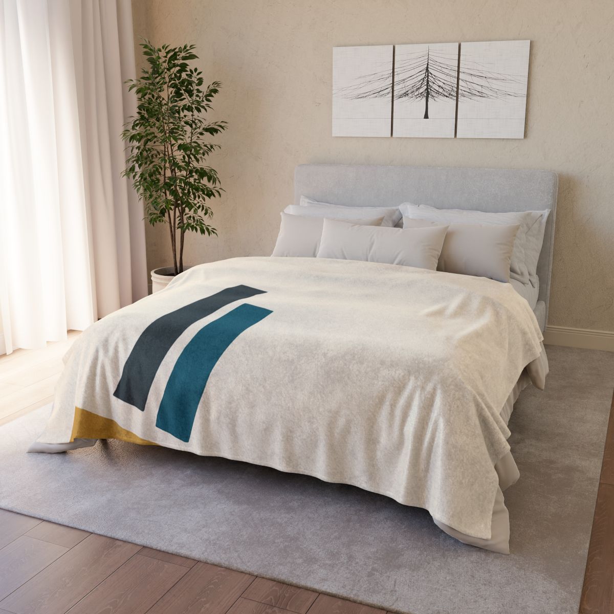 Balanced Triad Of Rectangles warm winter blankets