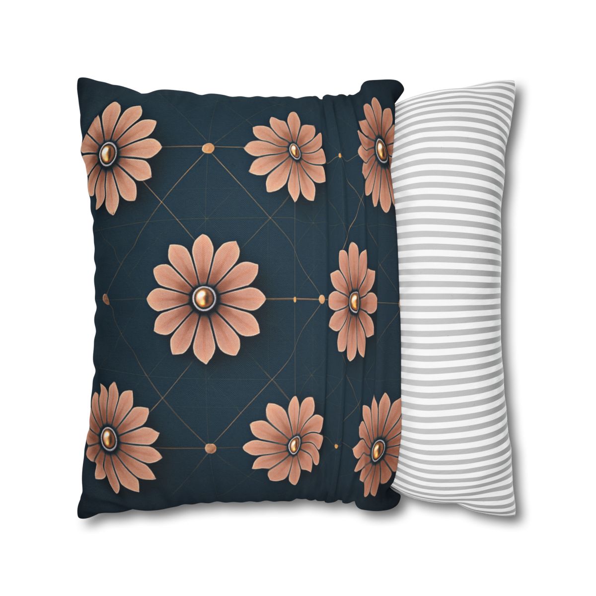 Blossom Orbit Grid designer print pillow cases