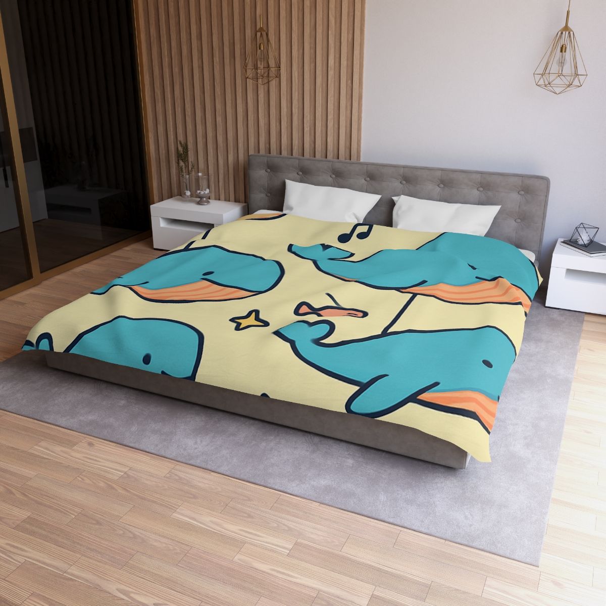 Cosmic Whale Parade duvets for gifts