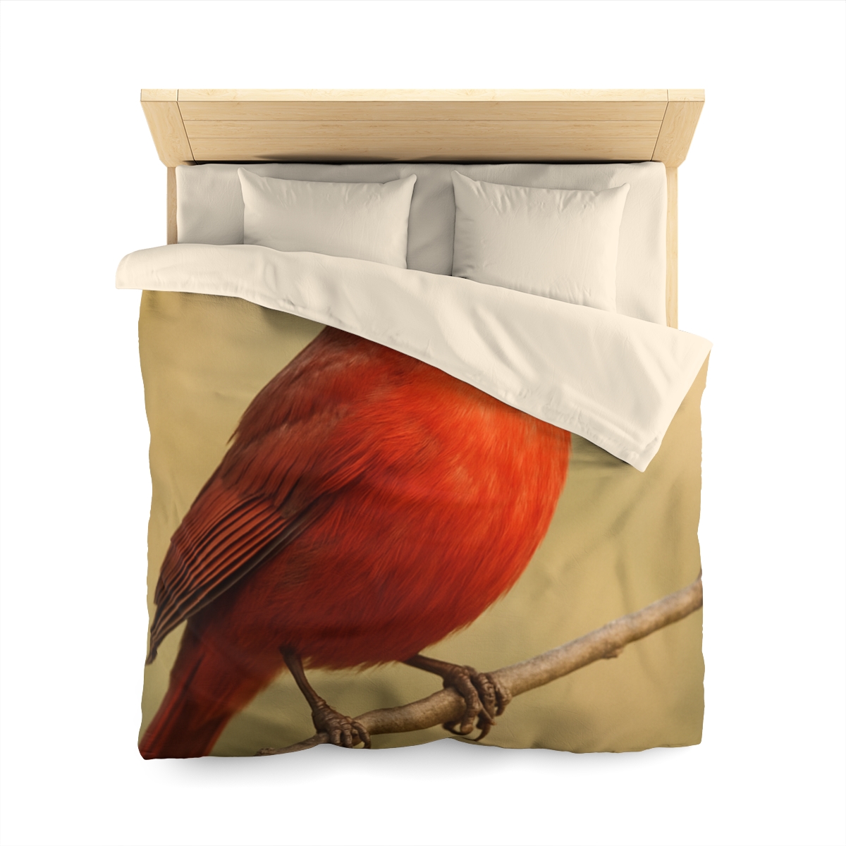 Crimson Hymn Cardinal designer printed duvets