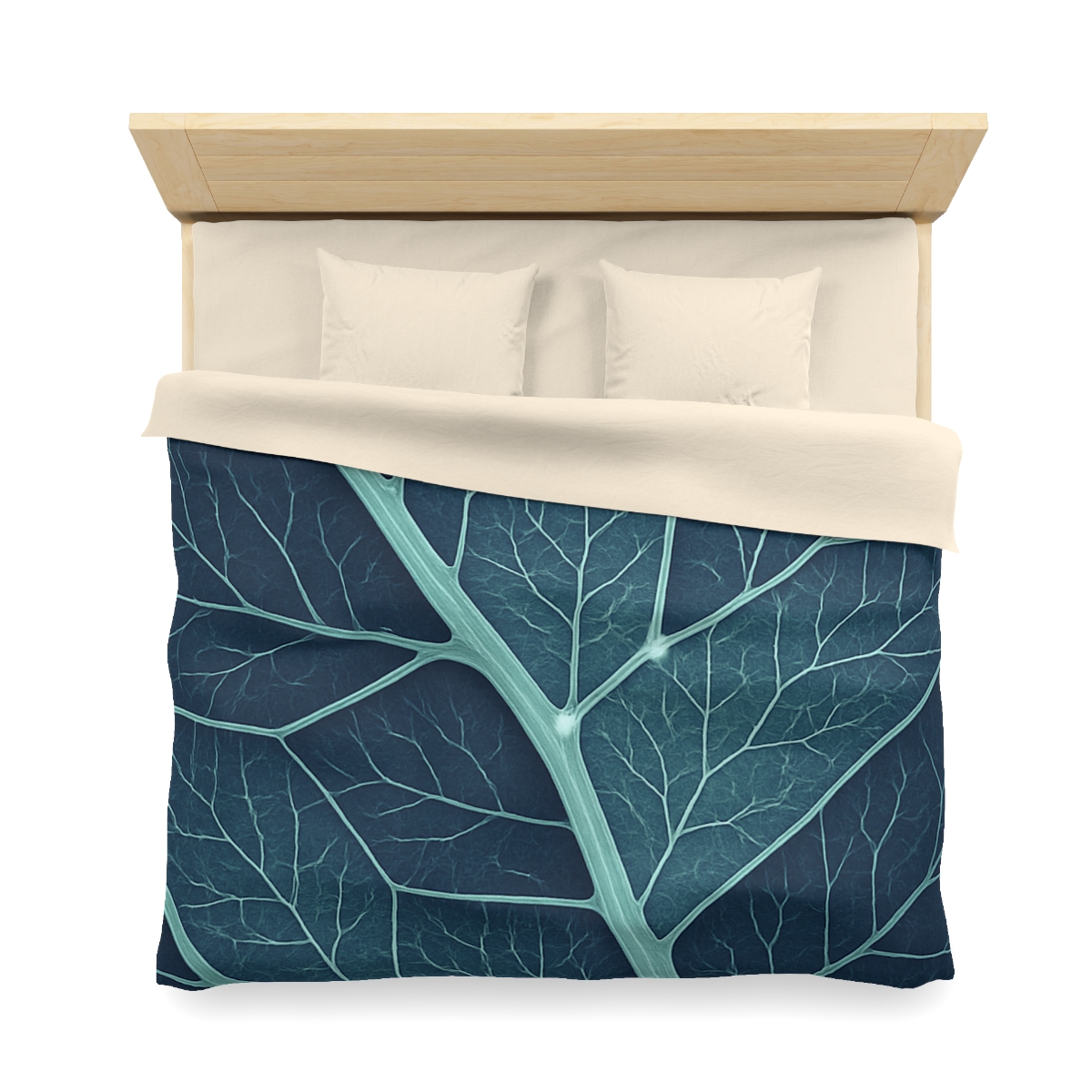 Leaf Vein Circuit Map designer printed duvets