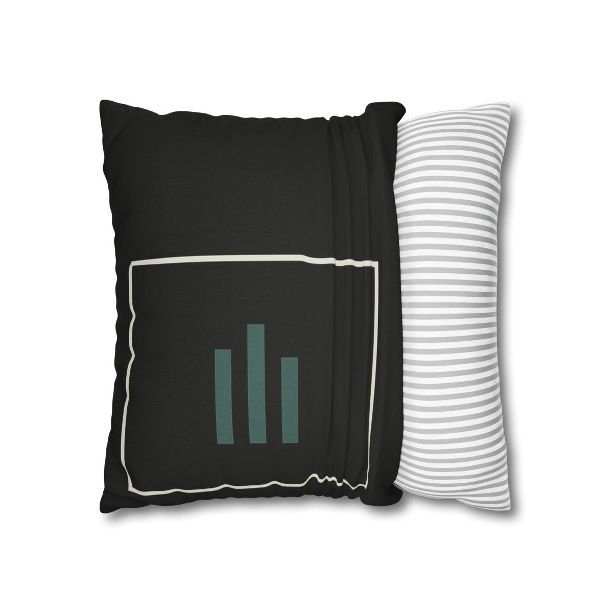 Stacked Frame And Three Bar Signal comfortable bedding pillow covers