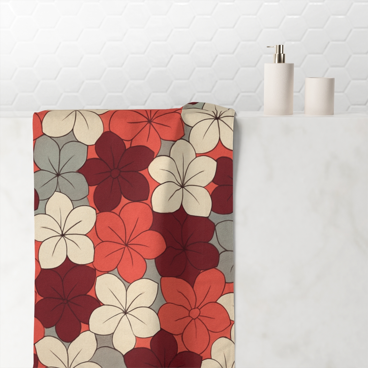 Blossom Tessellation Emblem soft cotton towels