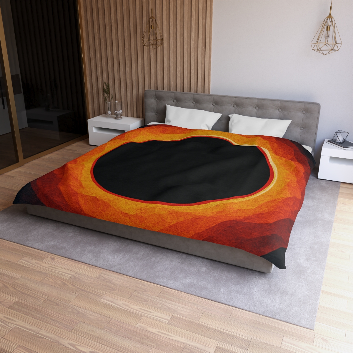 Event Horizon Paper Cut Silhouette custom duvets