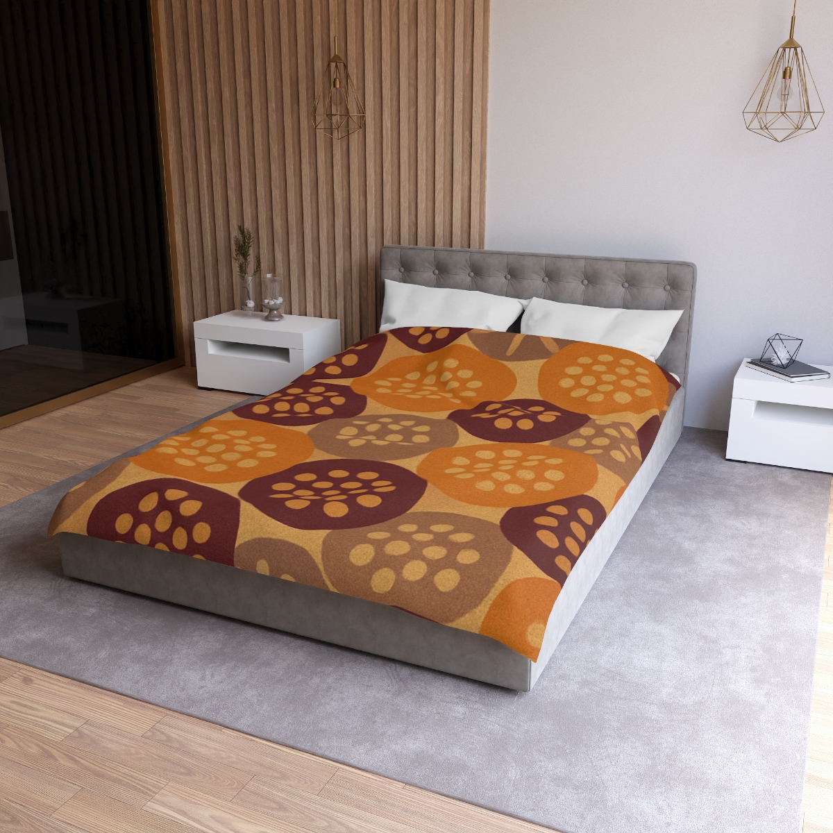 Seed Pod Cluster Mosaic designer printed duvets