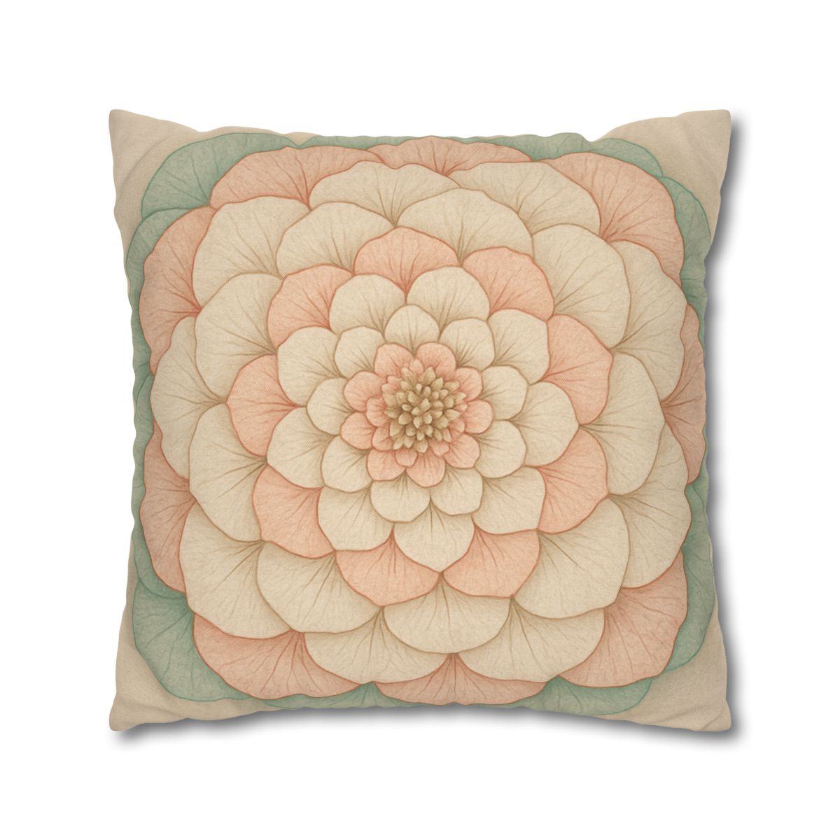 Petal Concentric Echoes soft cotton pillow cases
