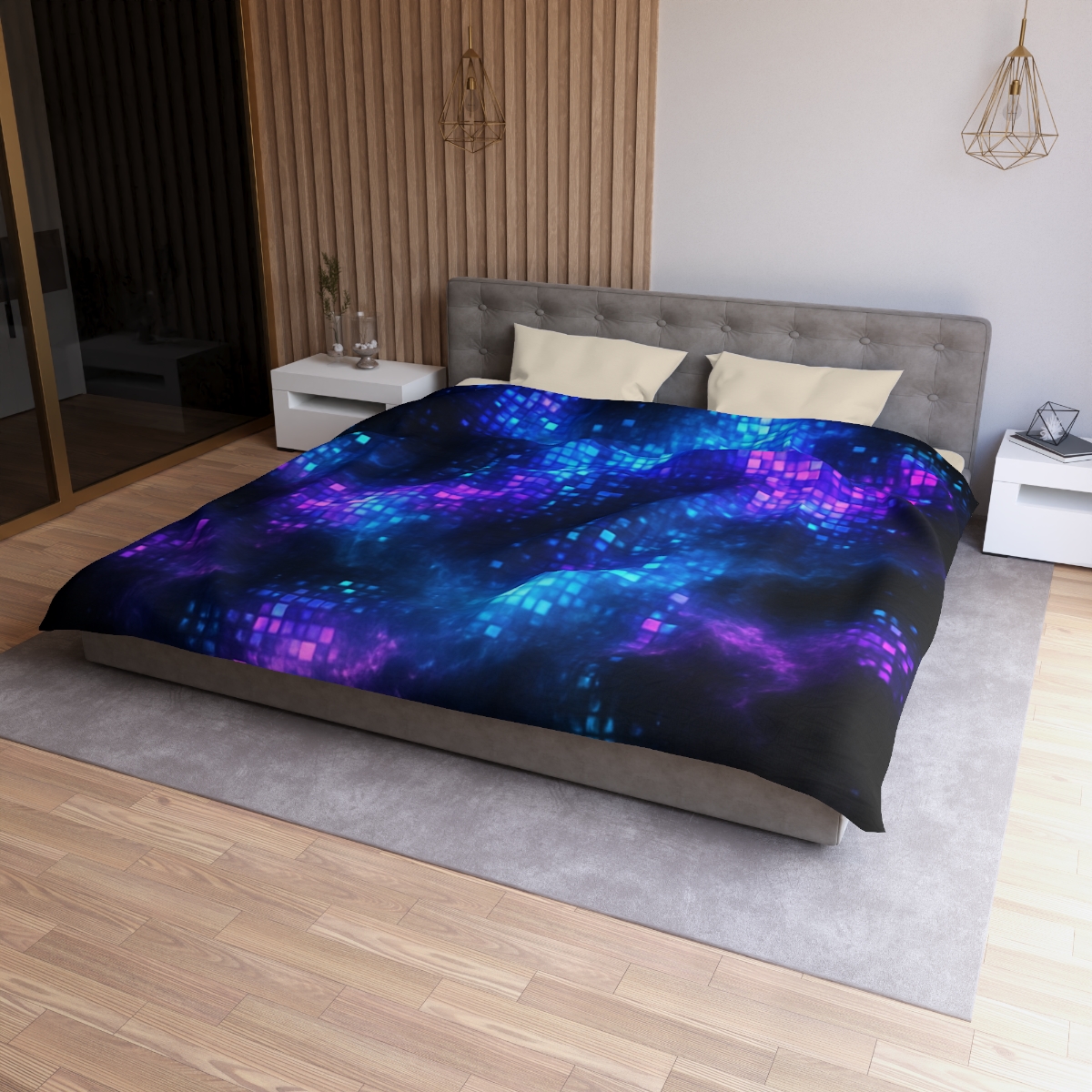 Quantum Nebula Mosaic designer printed duvets