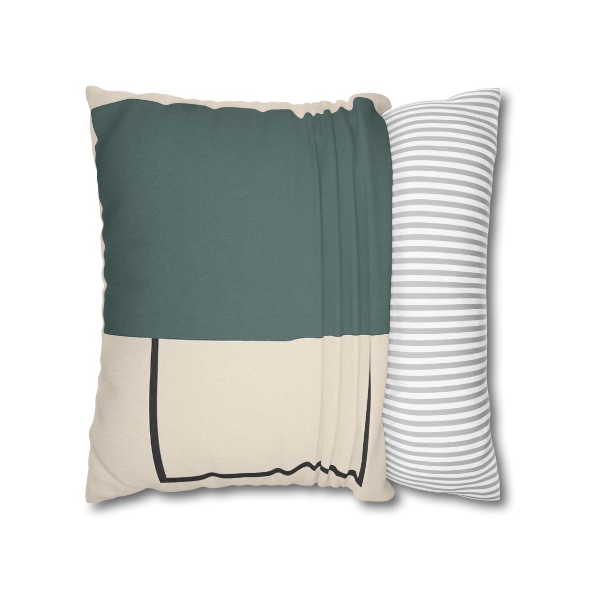 Offset Rectangle Pause personalized pillow covers