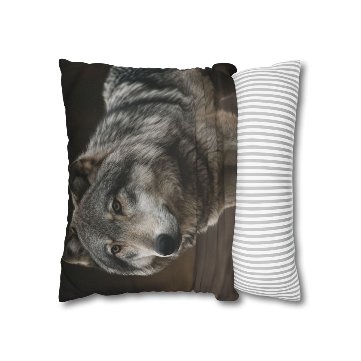 Silver Gaze Gray Wolf personalized pillow covers