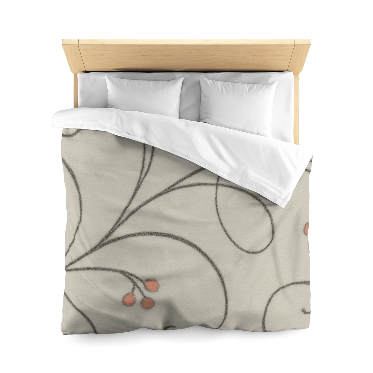 Tendril Lace Panorama designer printed duvets