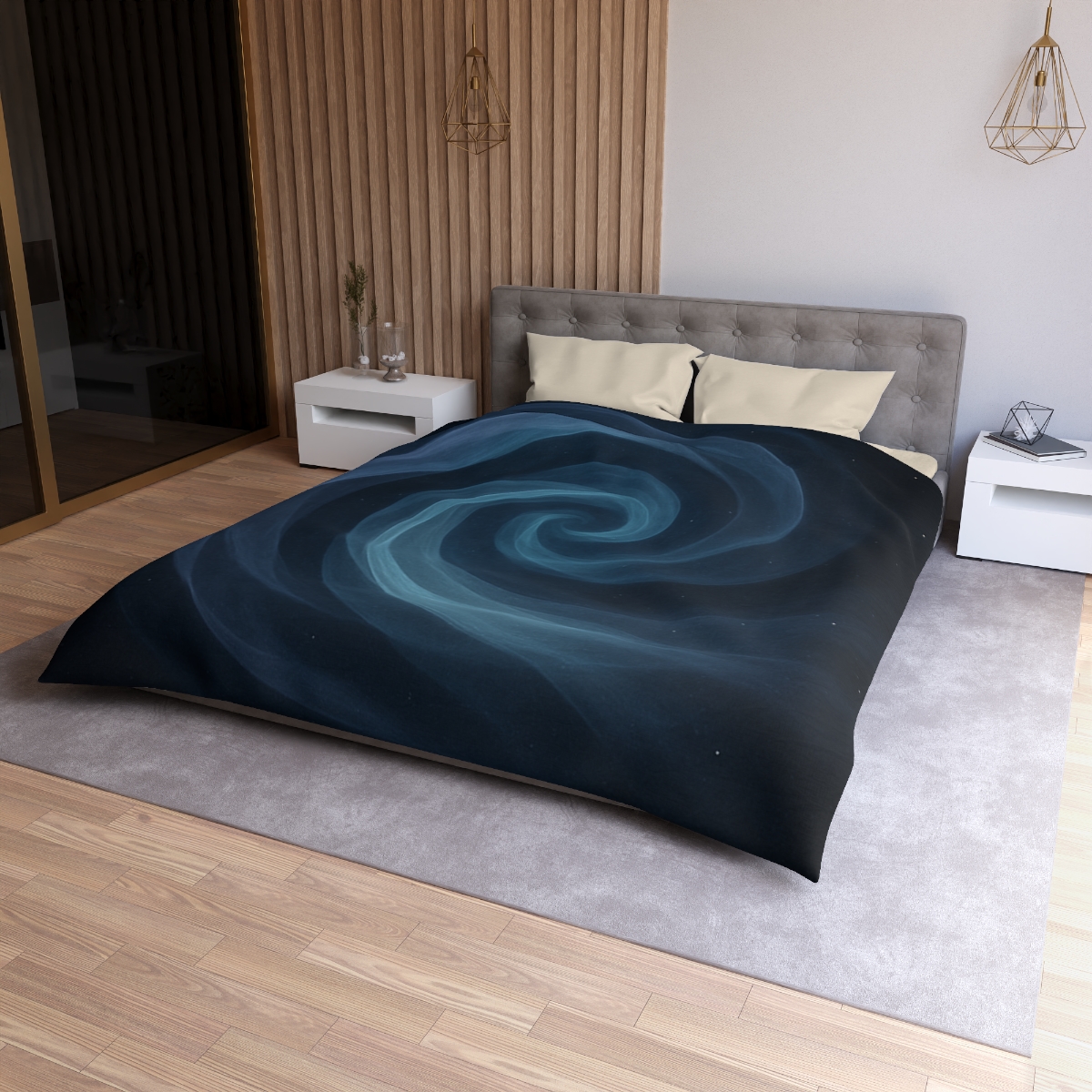 Celestial Silk Spiral stylish duvet covers