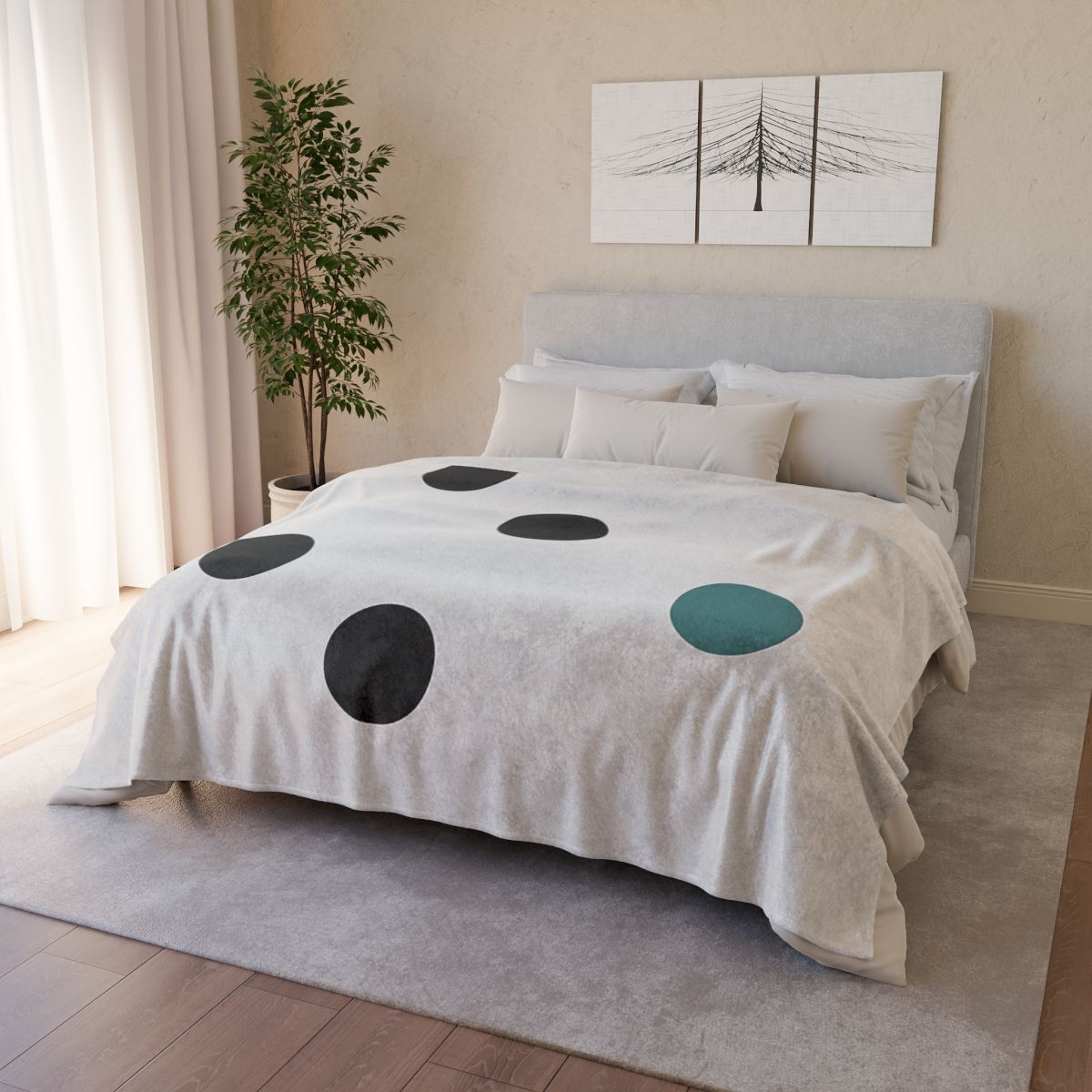 Sparse Dot Triangle designer printed blankets