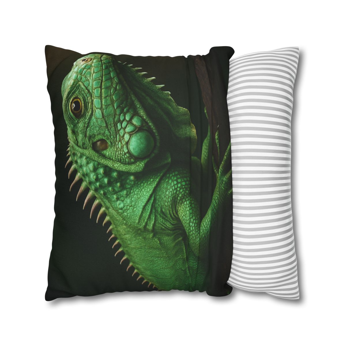 Mirror Glide Green Iguana comfortable bedding pillow covers