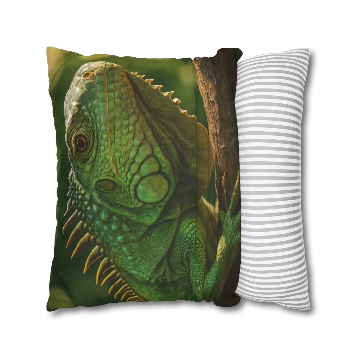Sun Dappled Green Iguana custom pillow cases