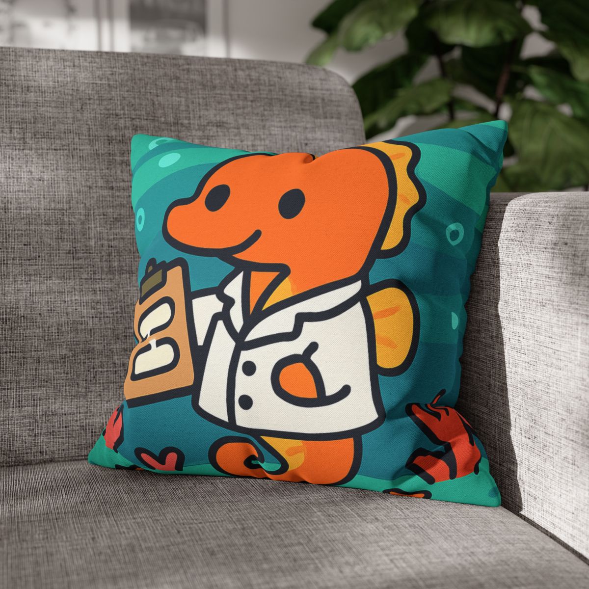 Aurora Reef Seahorse Scientist designer print pillow cases