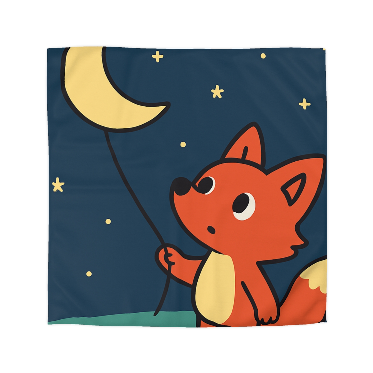Stargazing Fox And Moon Kite trendy bedroom duvets