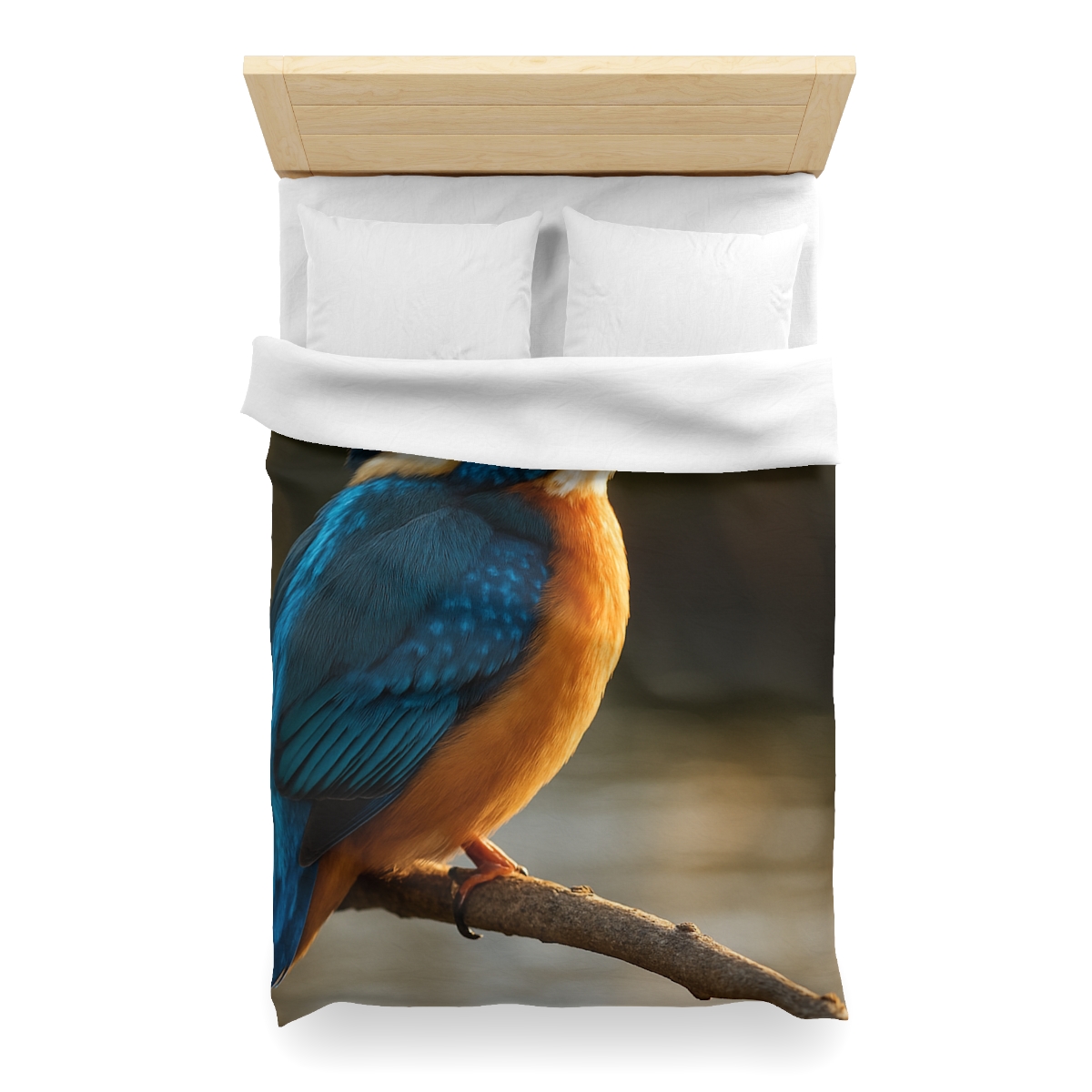 Azure Gaze Common Kingfisher designer printed duvets