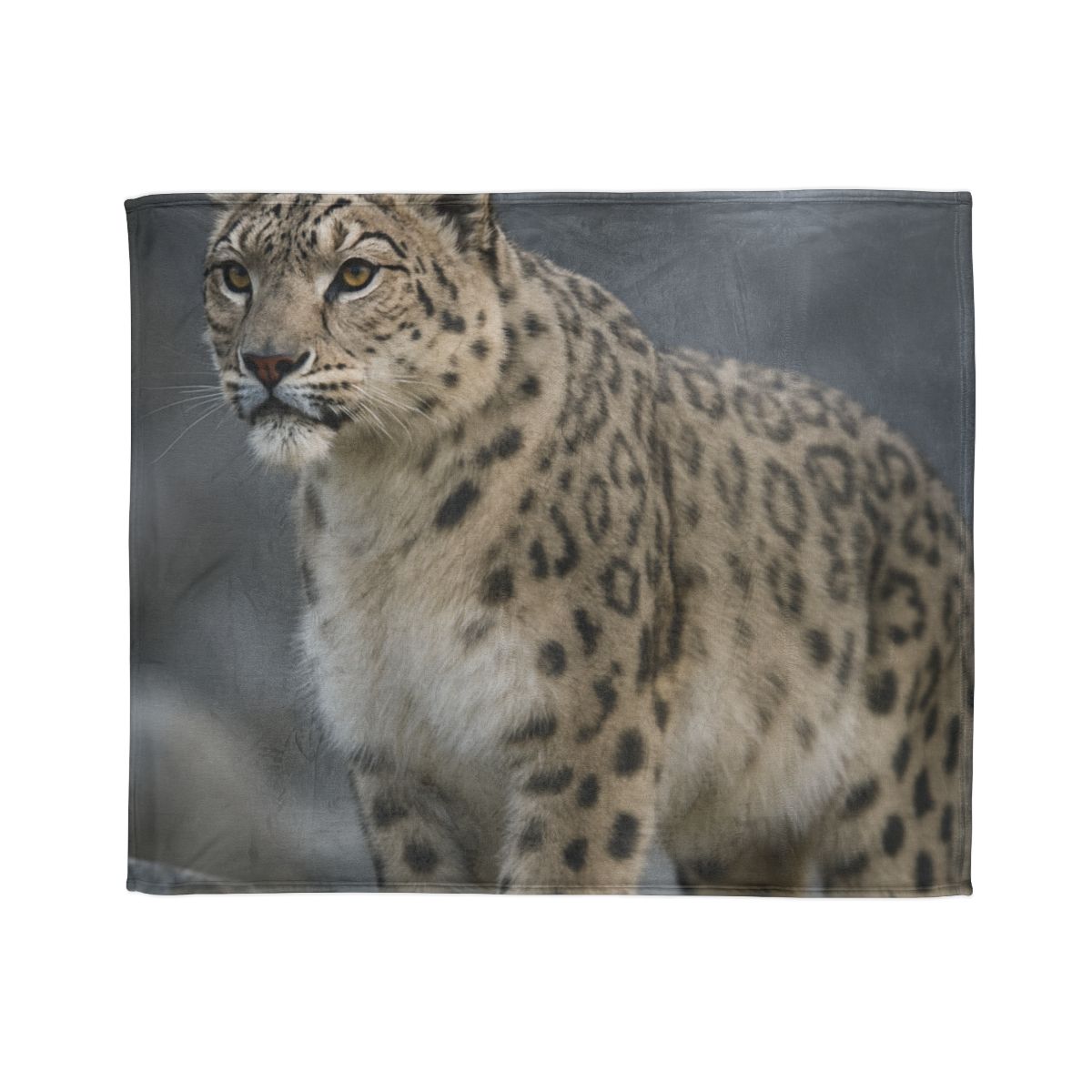 Snow Leopard Silent Summit soft fleece blankets