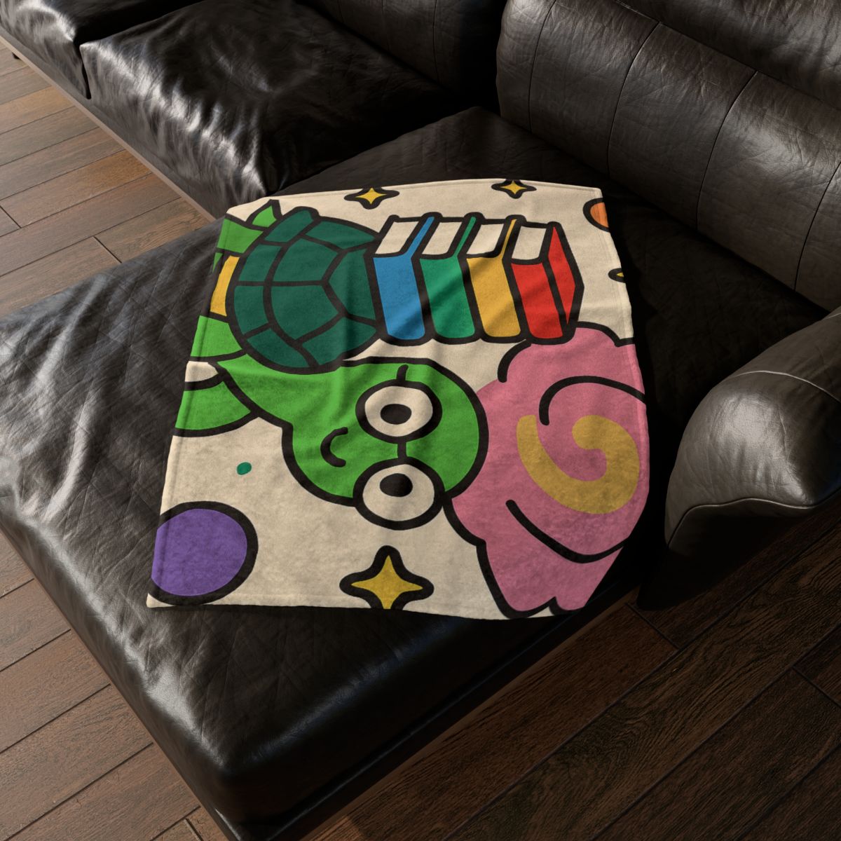 Nebula Library Turtle designer printed blankets