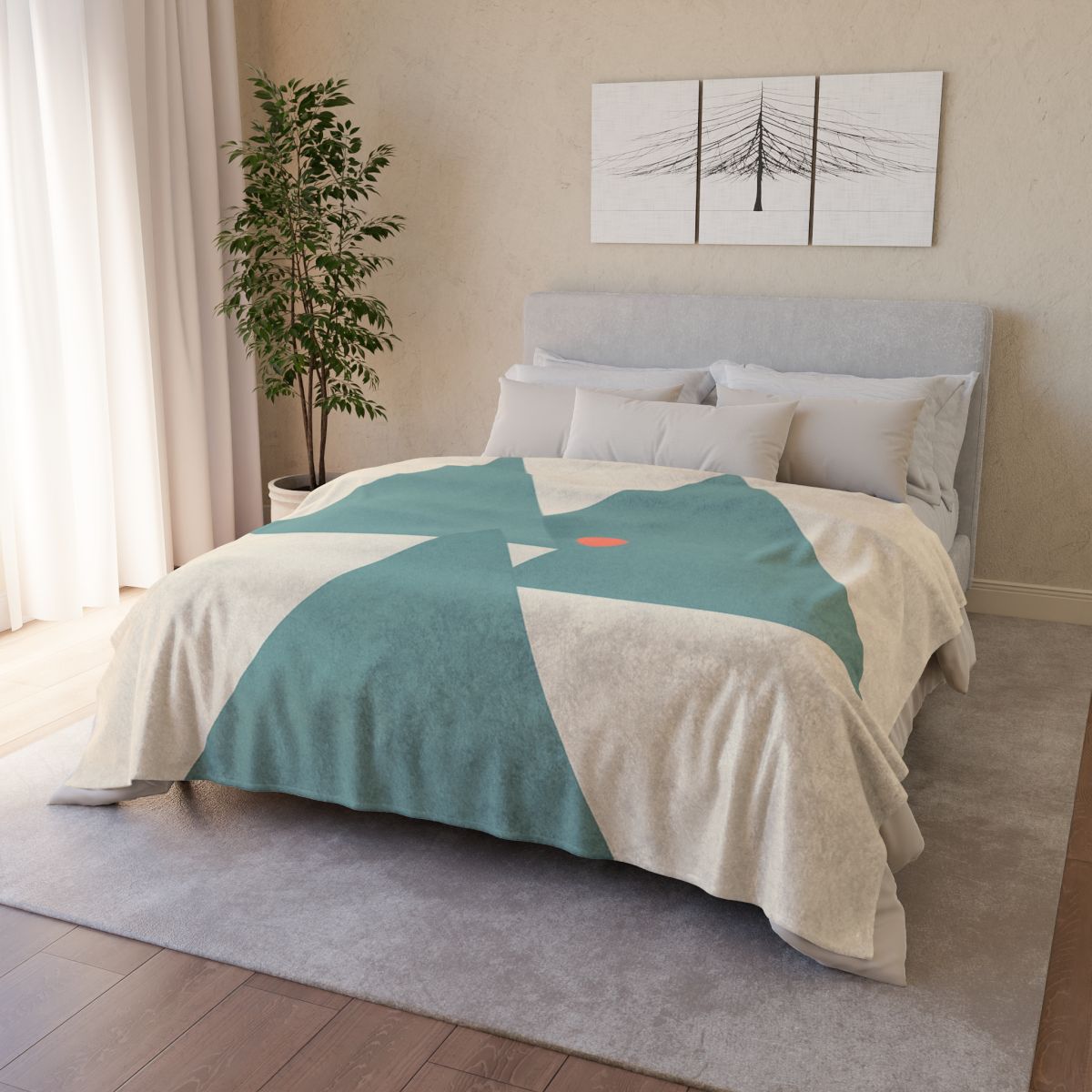 Triangular Cluster With Accent Dot designer printed blankets