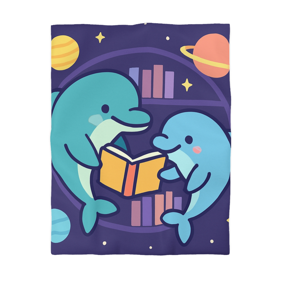 Nebula Library Dolphins personalized bedding duvets