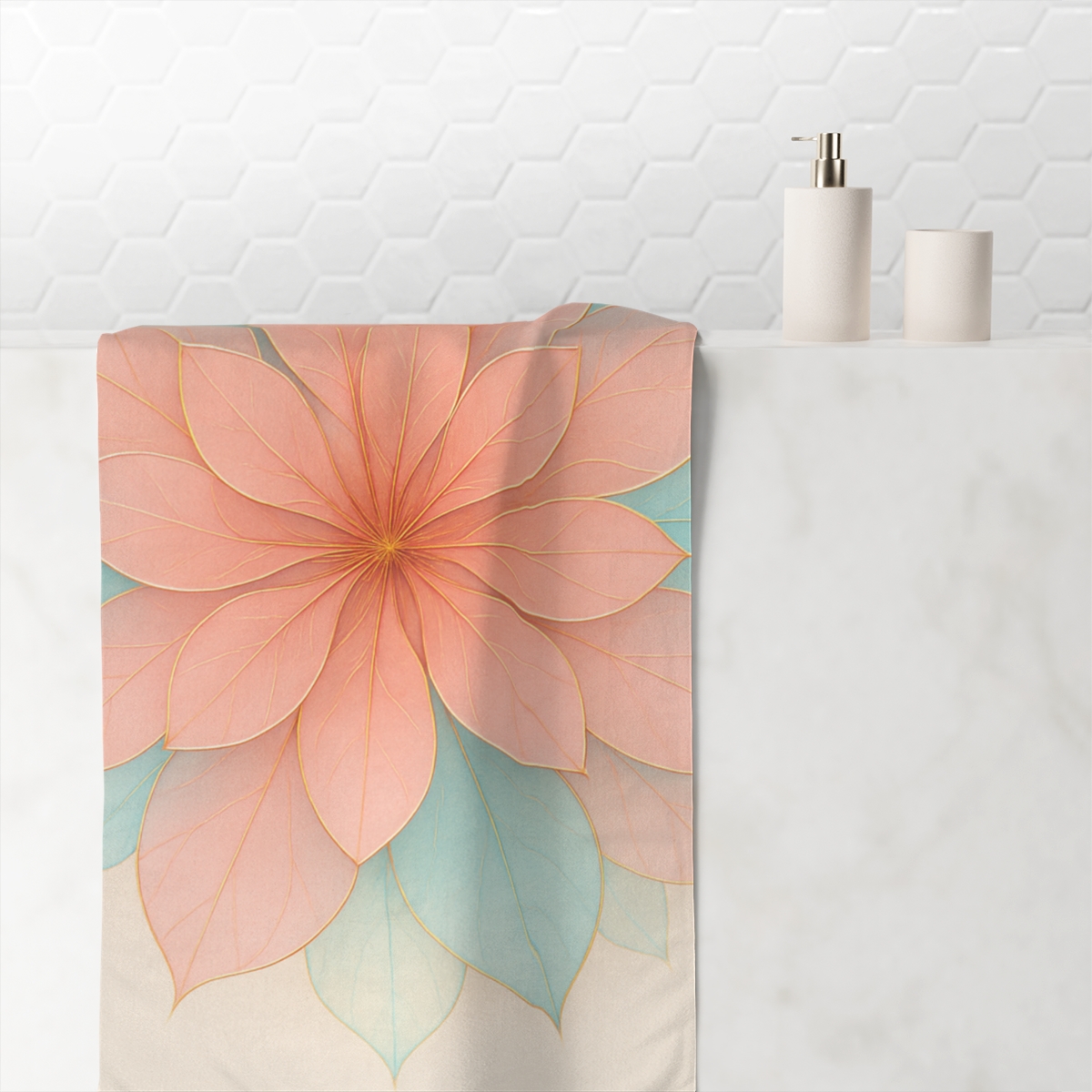 Petal Prism Overlays decorative home towelscustom towels