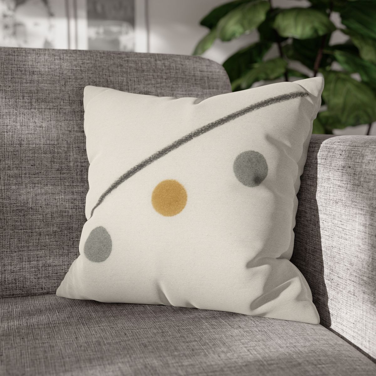 Diagonal Line And Triple Circles designer print pillow cases