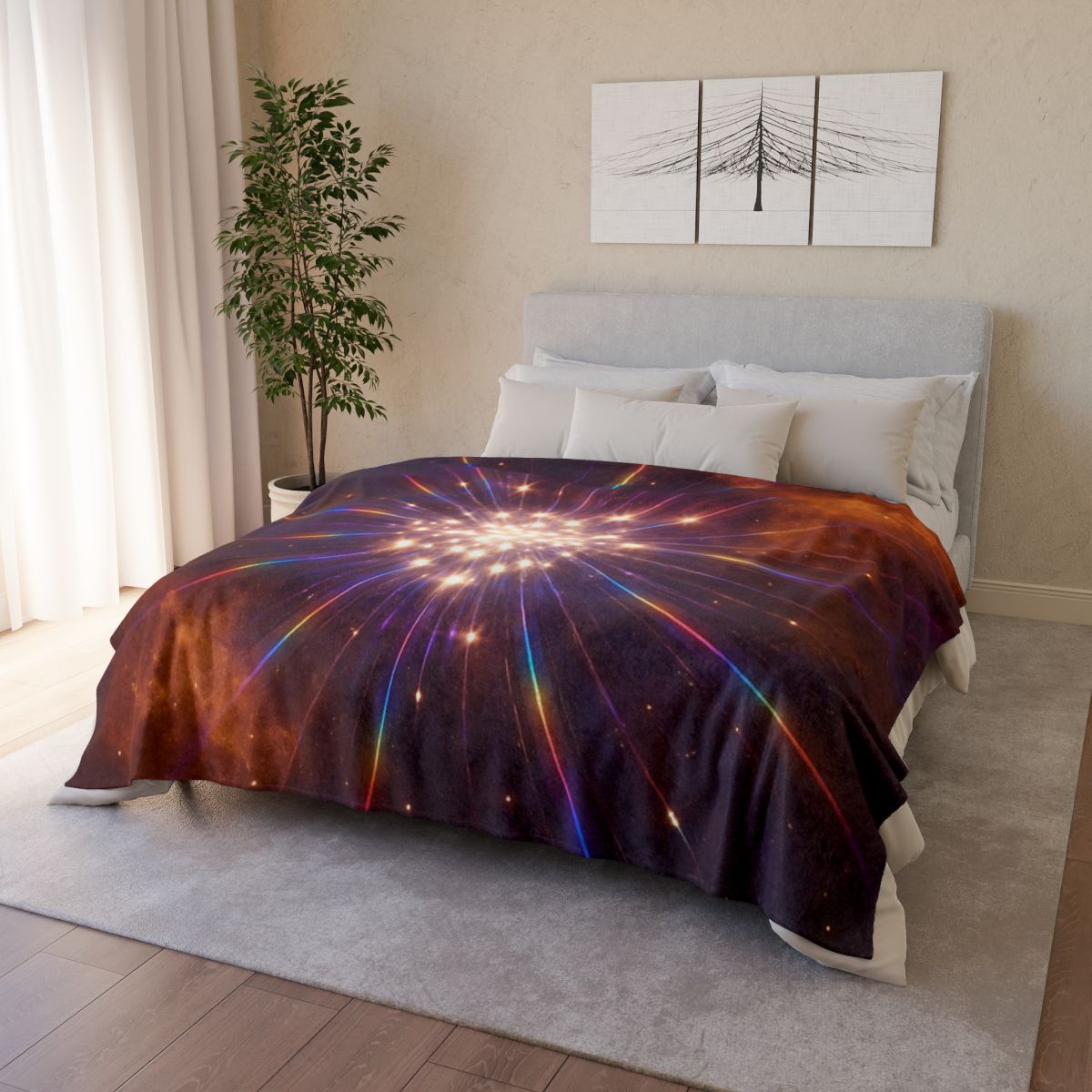 Starburst Cluster Mosaic designer printed blankets