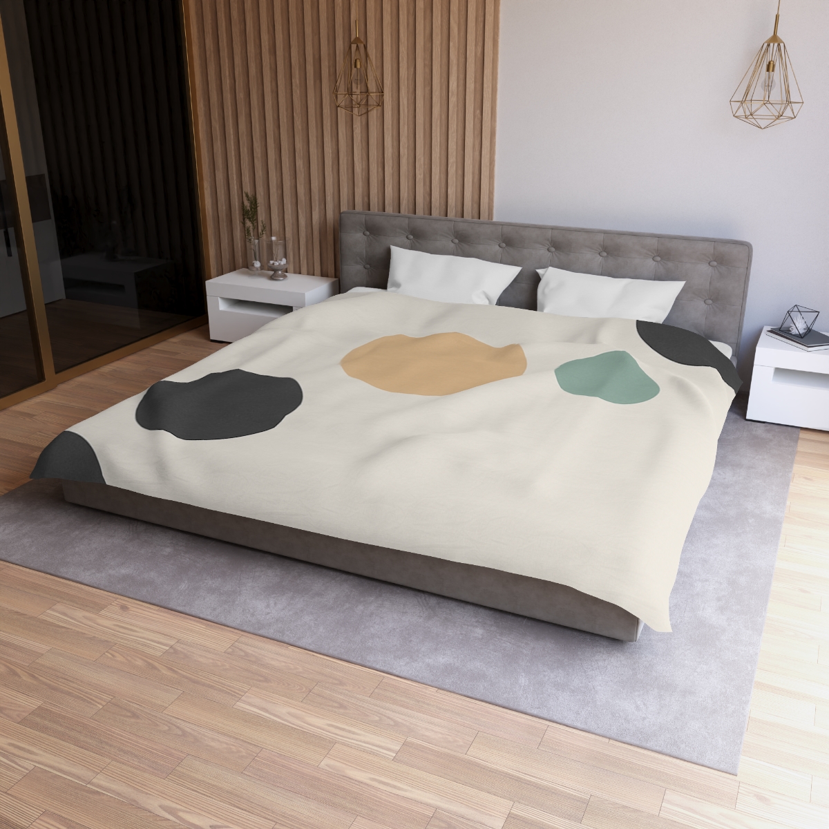 Diagonal Cluster Of Five Circles soft comforter duvets