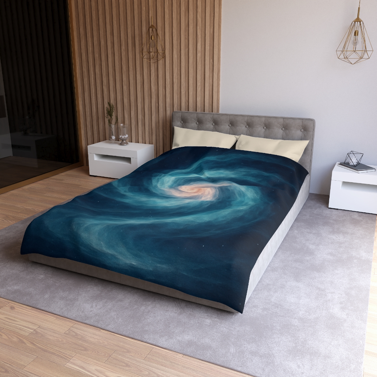 Nebula Silk Spiral personalized bedding duvets