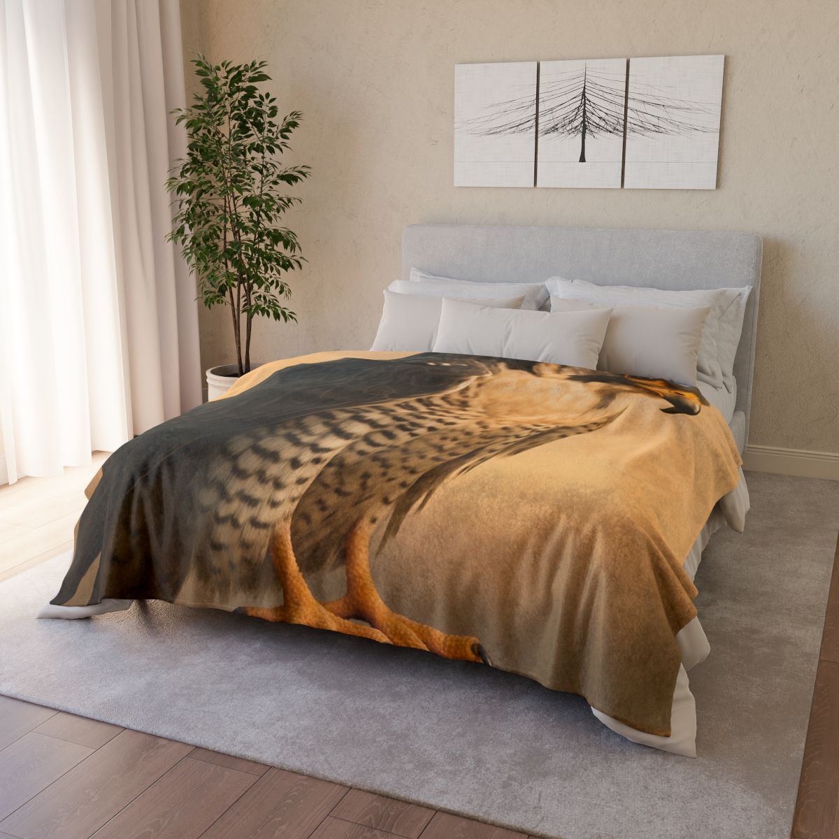 Solar Crest Peregrine Falcon decorative home blankets