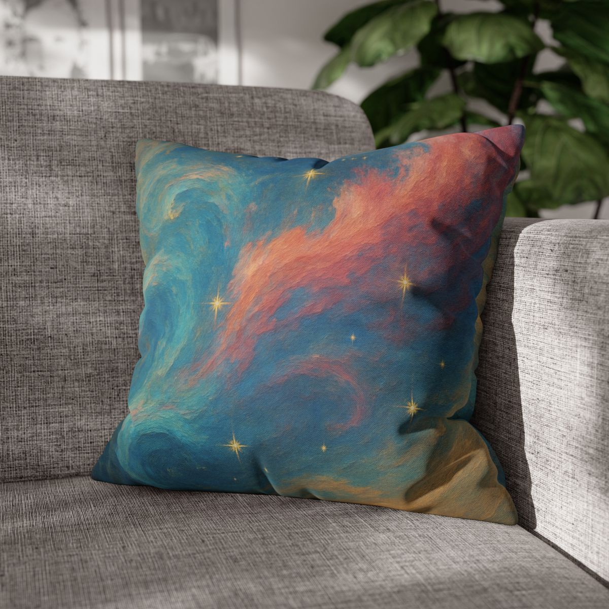Chromatic Nebula Tidal Bloom stylish decorative pillowcases