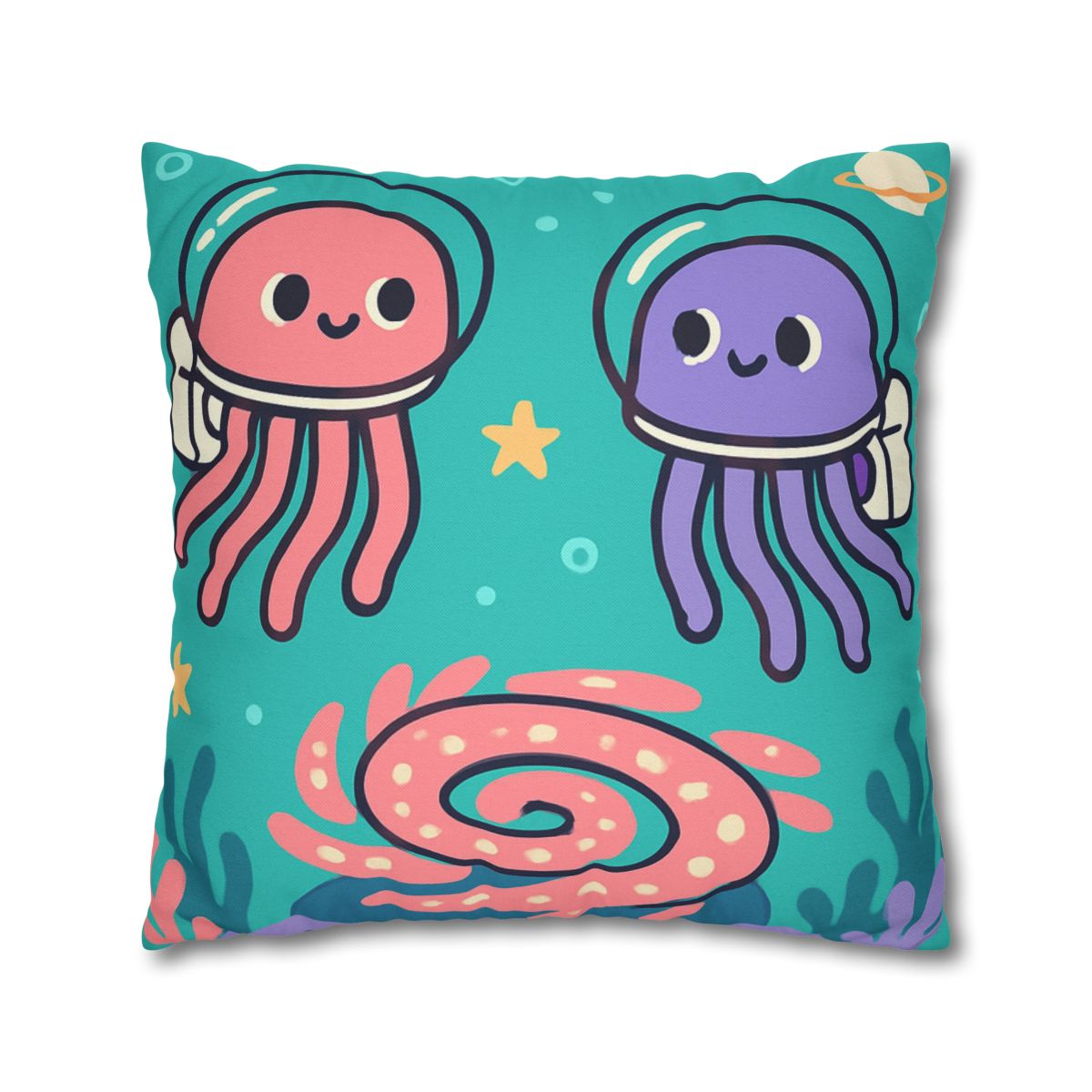 Jellyfish Astronauts In The Coral Nebula comfortable bedding pillow covers
