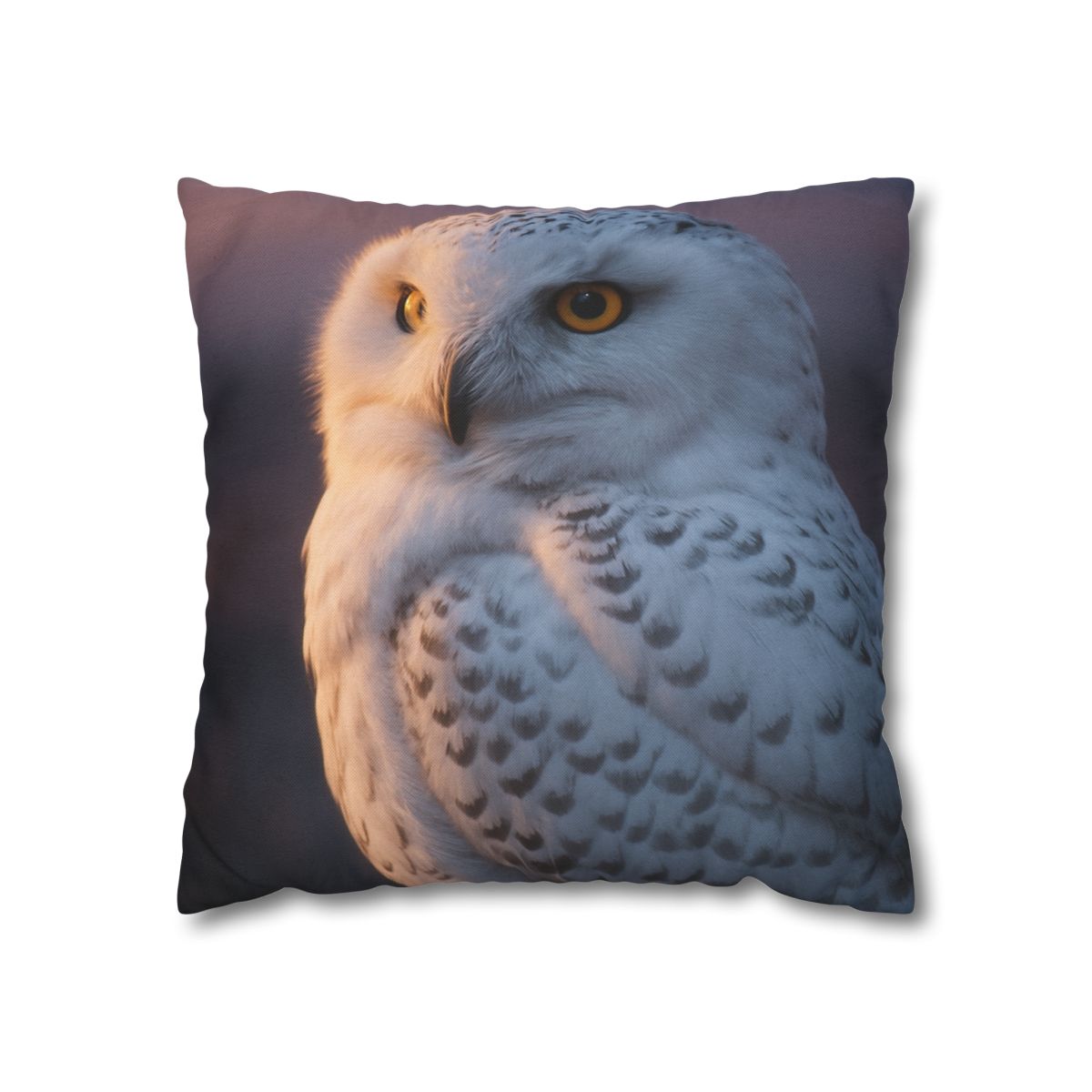 Twilight Watcher Snowy Owl trendy patterned pillow cases