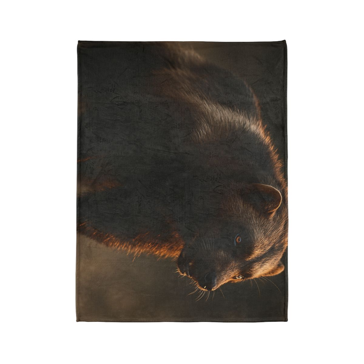 Ember Dusk Wolverine soft fleece blankets