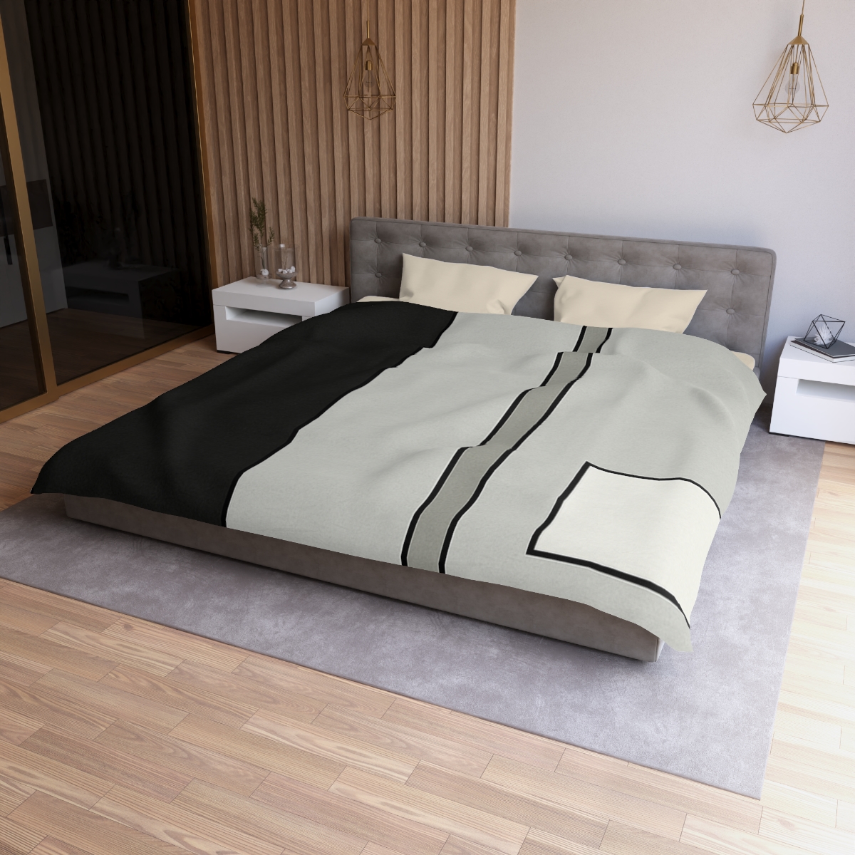 Offset Rectangle Composition custom duvets