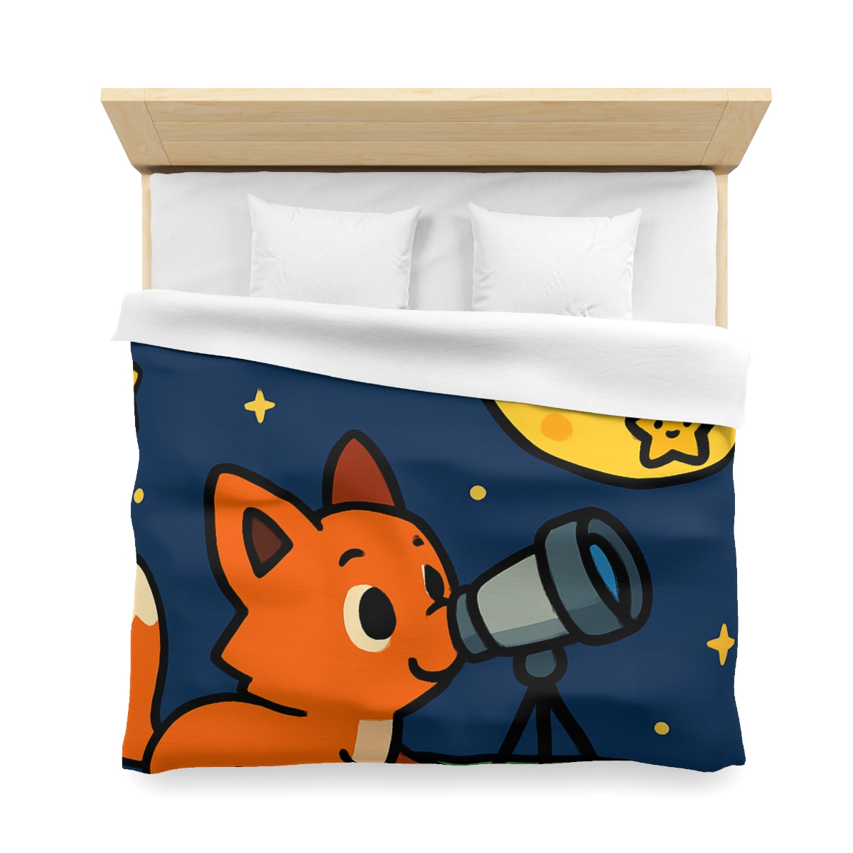 Stargazer Fox In The Moon Meadow warm winter duvets
