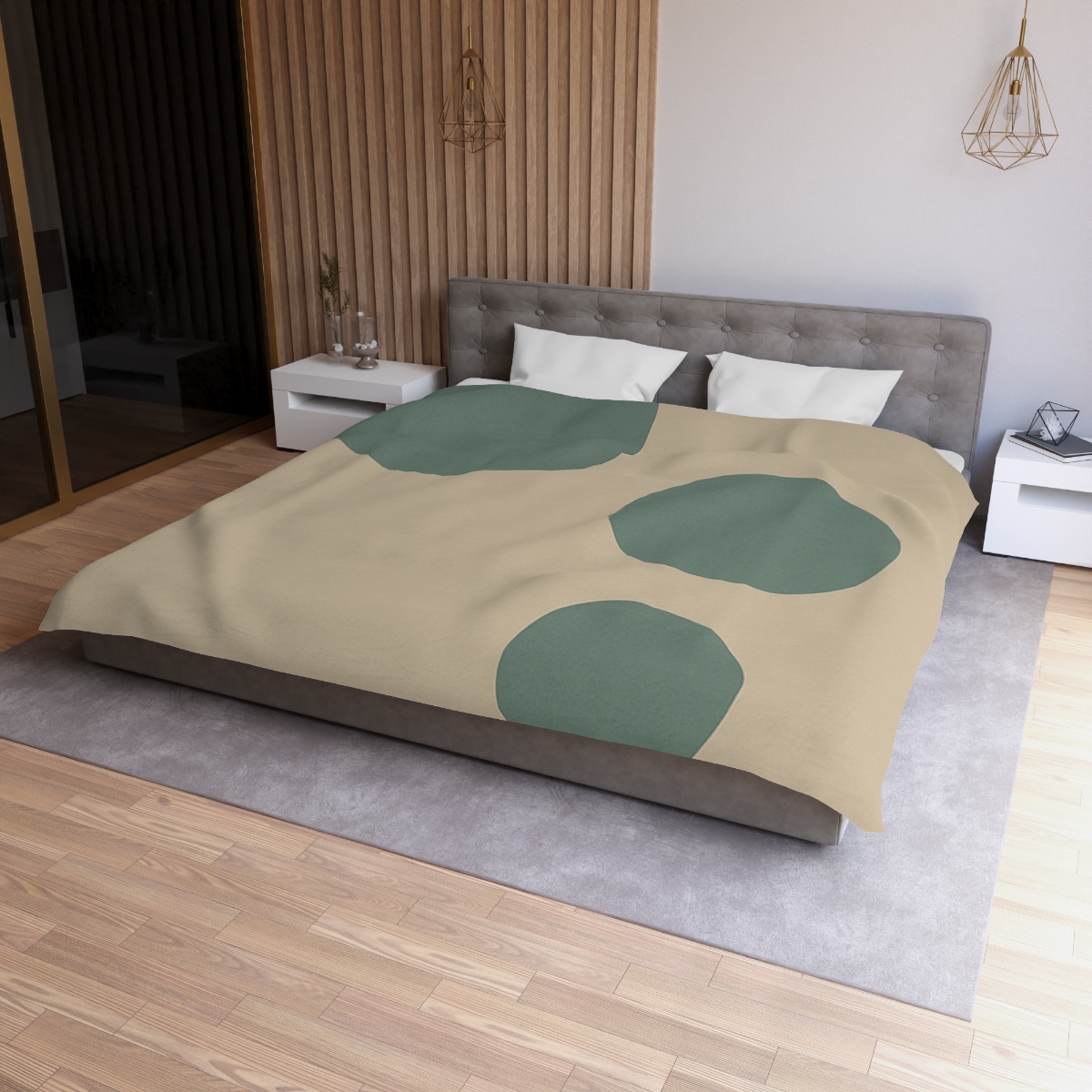 Quiet Triplet Of Offset Circles soft comforter duvets