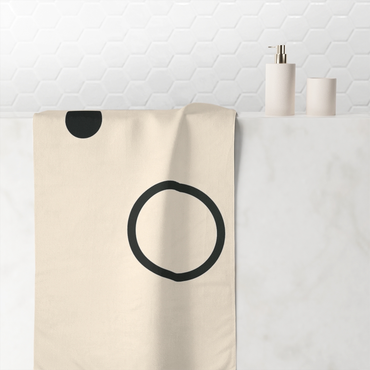 Offset Orbit Bars And Quiet Moon personalized bath towels