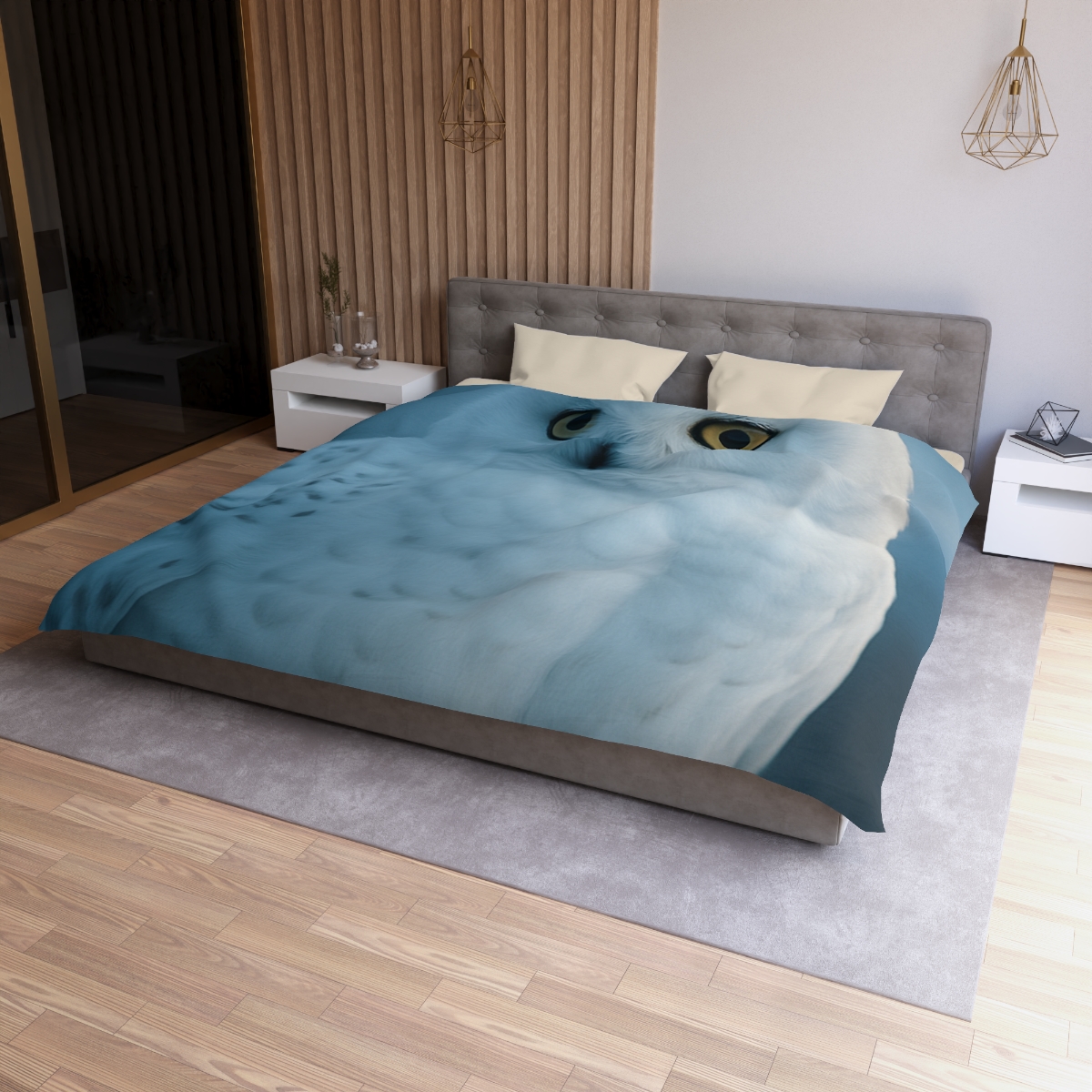 Twilight Watcher Snowy Owl stylish duvet covers