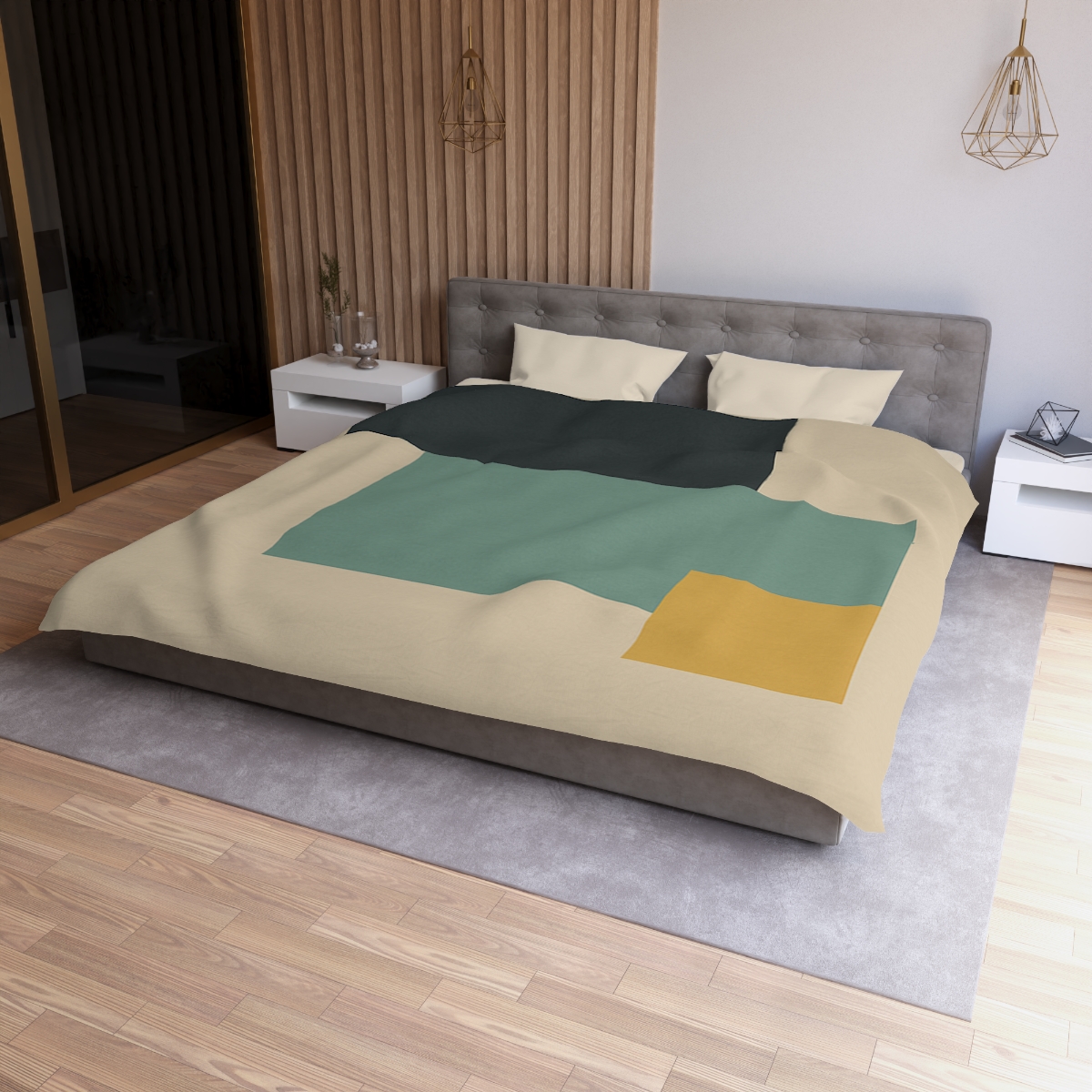 Offset Trio Of Blocks custom duvets