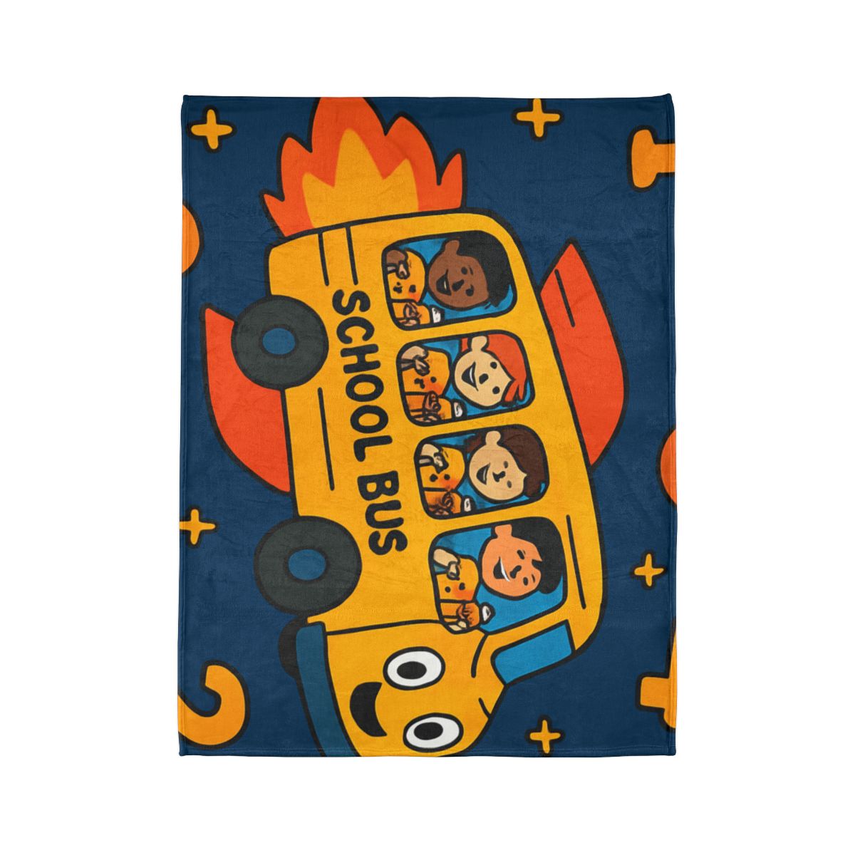 Rocket School Bus To Planet Math decorative home blankets