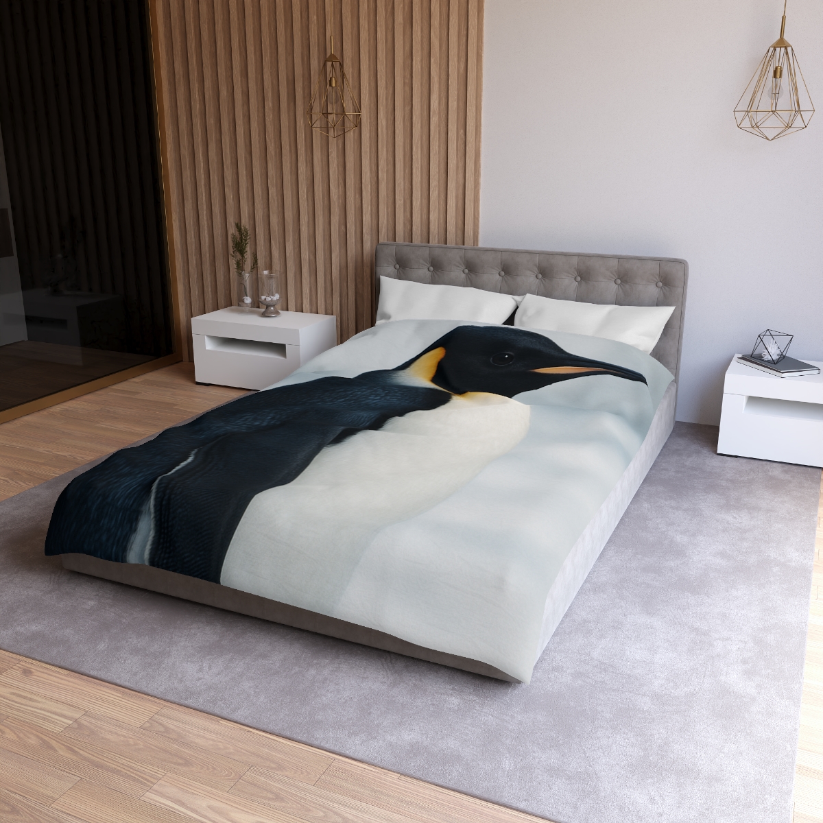 Aurora Drift Emperor Penguin stylish duvet covers
