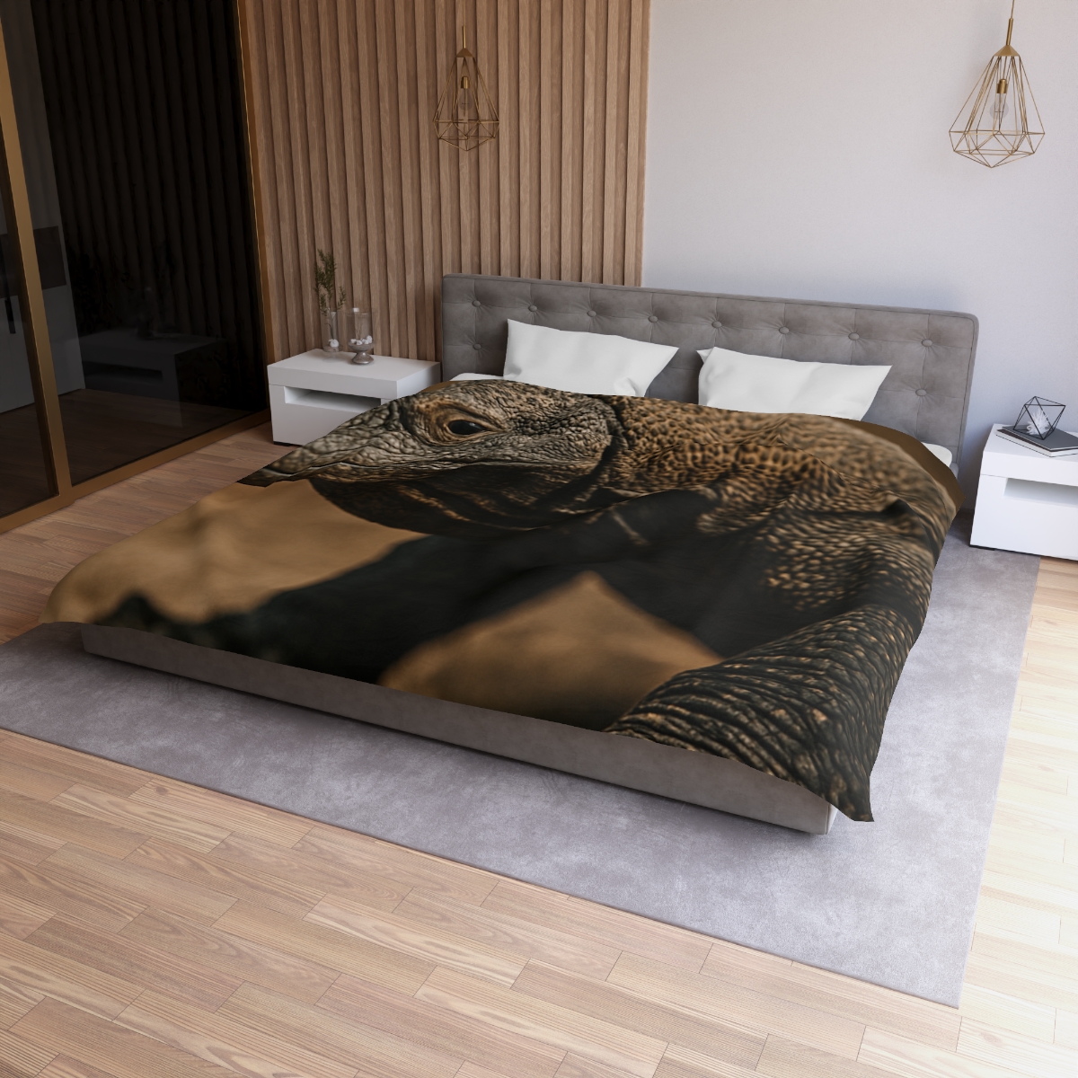 Ancient Sentinel Komodo Dragon personalized bedding duvets