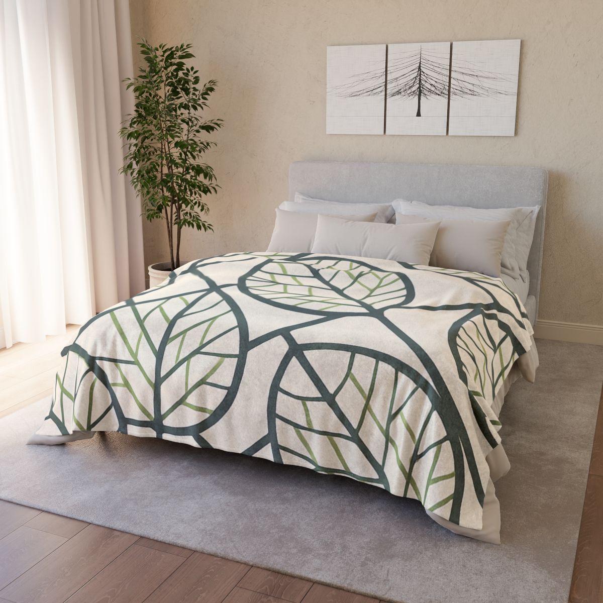 Venation Circuit Grid decorative home blankets