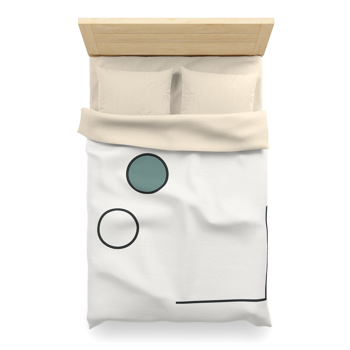 Triad Circles With Corner Frame Pause unique patterned duvets